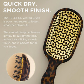 Teleties Vented Hair Brush | Tortoise - Tortoise