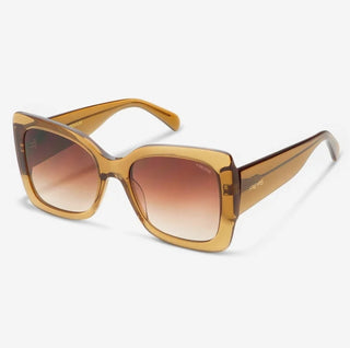 Freyrs Fiona Oversized Womens Acetate Sunglasses - Brown