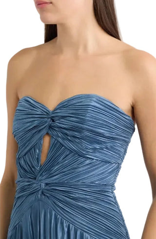 Lulus Florence Twist Front Bodice Plisse Maxi Dress