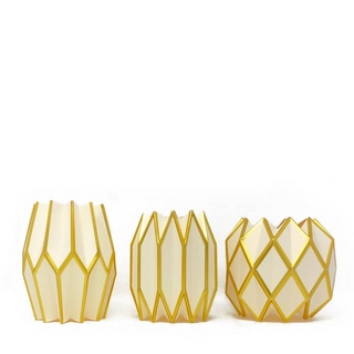 Lucy Grymes Gold Pearl Paper Vase Wraps | Set of 3