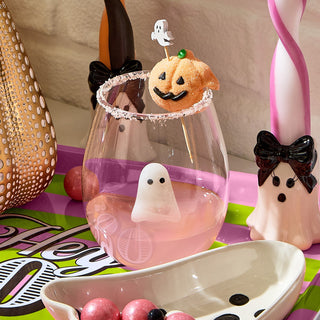 Two's Company Here for the Boos Ghost Stemless Wine Glass