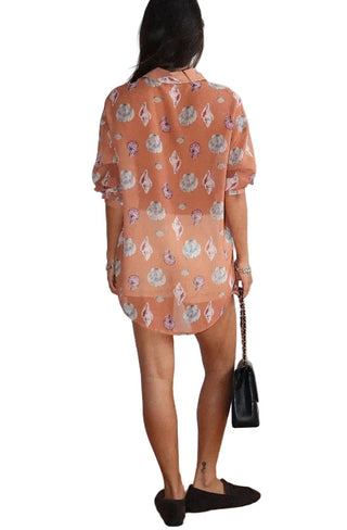 Bailey Rose Seashell Print Button Down Shirt