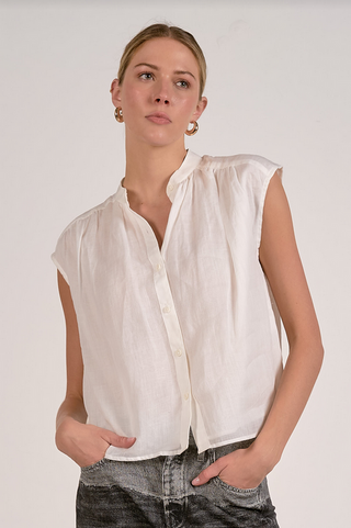 Elan White Blouse