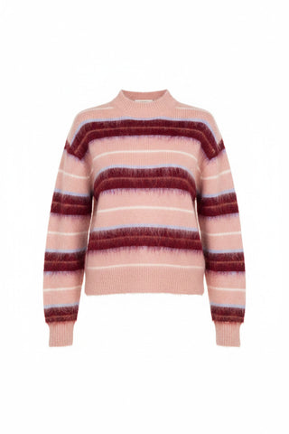 Mink Pink Aspen Brushed Stripe Sweater
