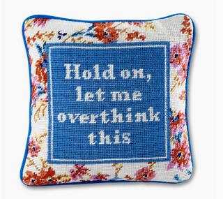 Overthink Needlepoint Pillow
