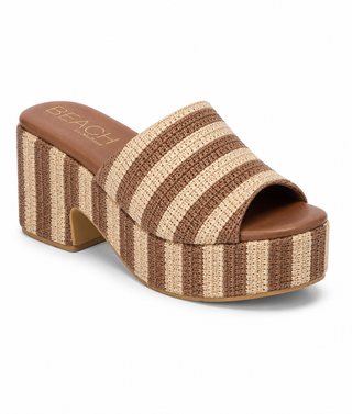 Matisse Terry Sandals in Brown Stripe