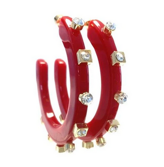 CITY GIRL JEWEL HOOP LARGE- MULTIPLE COLORS