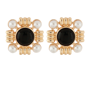 Stone & Pearl Earrings