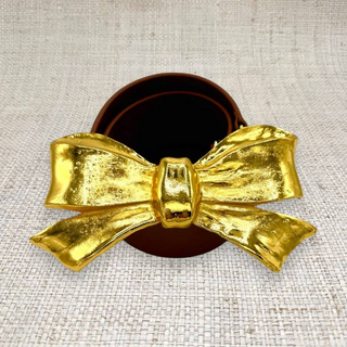 Garland Bags Big Bow Interchangeable Artisan Belt Buckle w/ Gold Finish