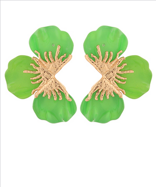 Monkee's Jewelry And Acc Textured Flower Earrings / Multiple Color Options