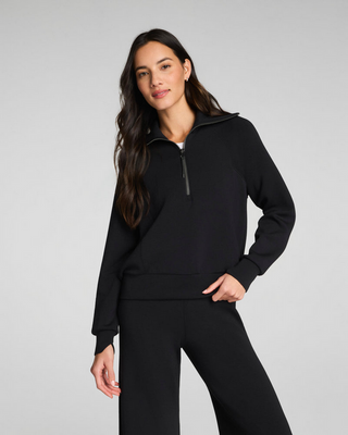 Spanx  AirEssentials Half Zip in Very Black