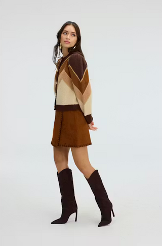 Allison New York Fuzzy Chevron Sweater