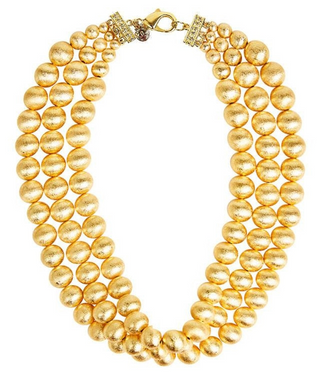 Lisi Lerch Inc. Diana Gold Triple Strand Beaded Necklace