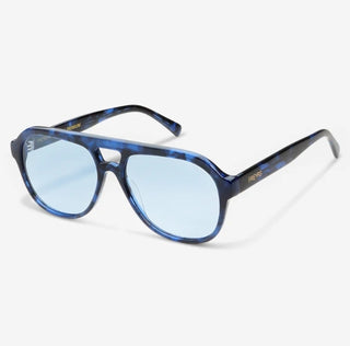 Freyrs Rio Acetate Mens Womens Aviator Sunglasses - Blue Tortoise