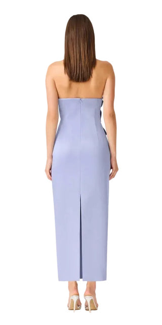 Elliatt Lunelle Column Midi Dress, Stone Blue