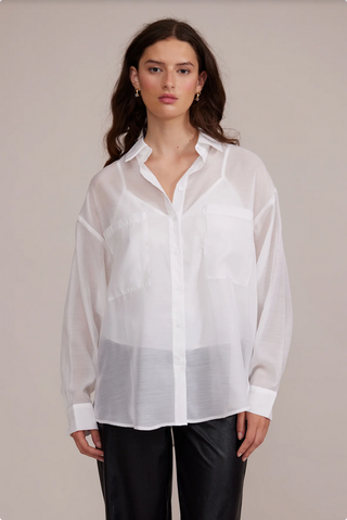 Lucy Paris Carlen Cargo Pocket Top / White