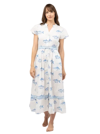 Beau & Ro Flutter Dress in Fish