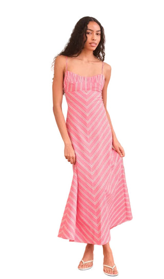 Saylor Kesara Dress in Pink Stripe