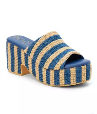 Matisse Terry Sandals in Navy Stripe