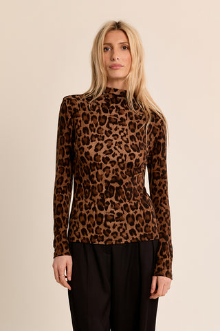 Molly Bracken Us Ladies Leopard Knitted Undersweater