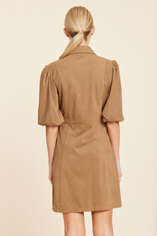 Dolce Cabo Tobacco Suede Dress