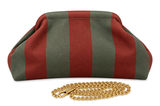Pochette Green Striped Clutch
