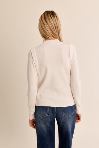 Molly Bracken Us Ladies Off White Knitted Sweater