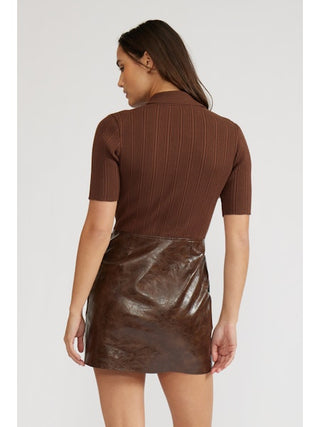 Lucy Paris Kiko Mixed Media Dress