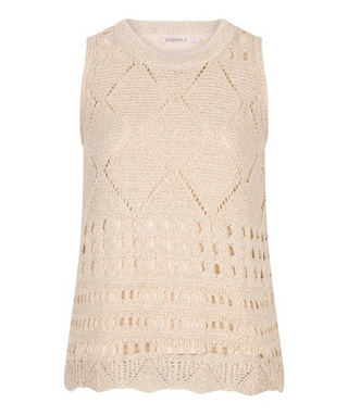 Esqualo Light Sand Knit Top