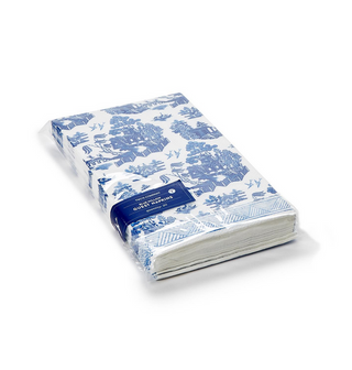 Two's Company Blue Willow 3-Ply Paper Dinner Napkin  / Blue & White