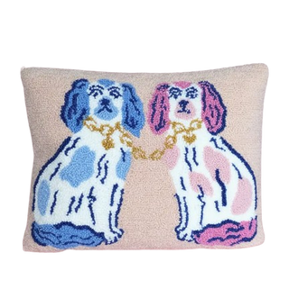 Monkee Collection Throw Pillow | Staffordshire Dogs