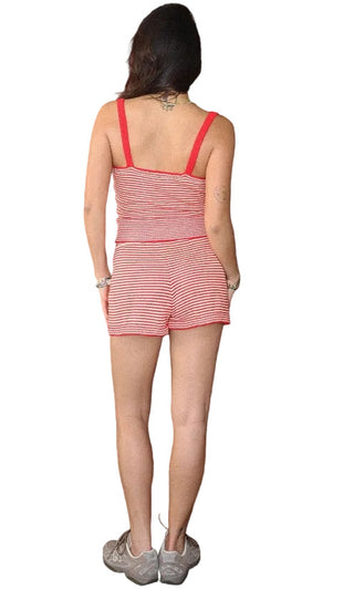 Bailey Rose Striped Button Trim Cami Top in Sunrise