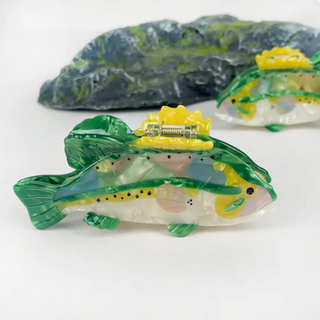 Thedivasoap Perch Claw Clip, Marine Animal Hair Clip - Green