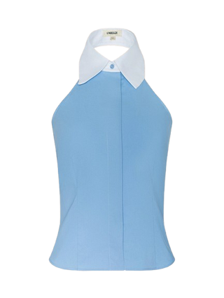 L'Agence Rina Collared Halter Top