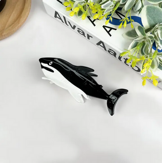Thedivasoap Shark Claw Clip,Animal Acetate Hair Clip - Black