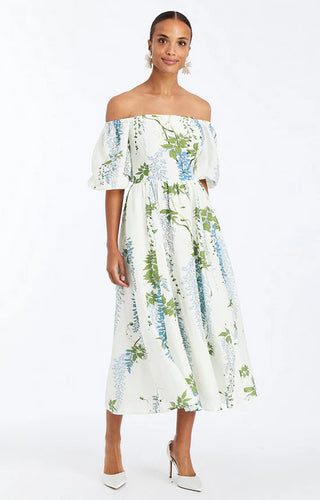 Mestiza Bridal Delphine Midi Dress in Wisteria Toile