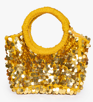 SUNDRESS MARLEY YELLOW CROCHET SEQUINS BAG