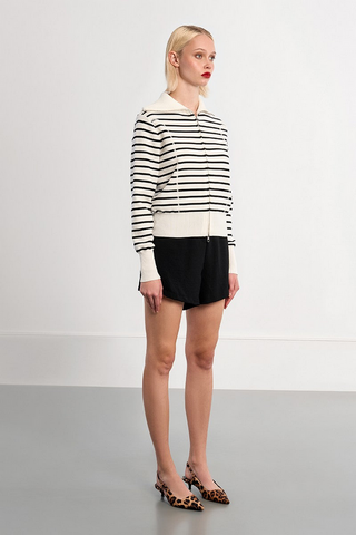 Molly Bracken Ladie's Knitted Jacket In Off White