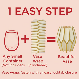 Lucy Grymes Gold Pearl Paper Vase Wraps | Set of 3