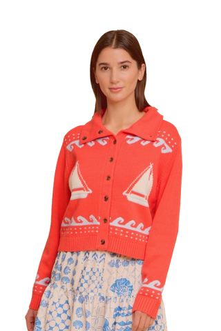 Pre-OrderOlivia By Livro Sailor Cardigan, Summer Knit