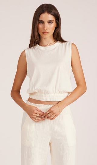 Bobi Boatneck Tank In Linen