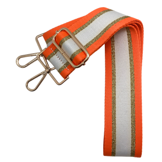 THE CAPRI STRIPE STRAP - ORANGE & TAN