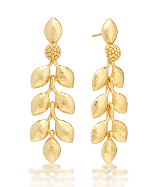 Capucine De Wulf Golden Laurel Dangle Earrings