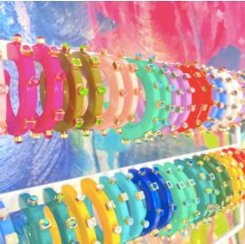 CITY GIRL JEWEL HOOP SMALL- MULTIPLE COLORS