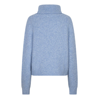 Esqualo Sky Blue Sweater Open Big Collar