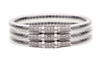 Budhagirl Three Queens All Weather Bangles / Black Spinel