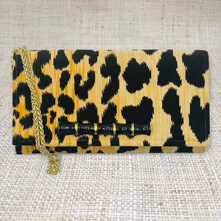 Garland Bags Leopard Velvet Ashley Crossbody w/ Black Linen Lining