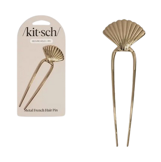 Kitsch Metal Clam Shell French Hair Pin - Gold