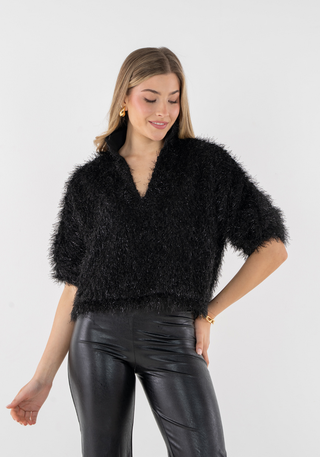 Emily Mccarthy Estelle Top - Black Tie