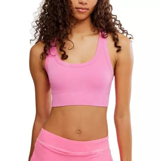Free People Go To Bra in Washed Hot Pink